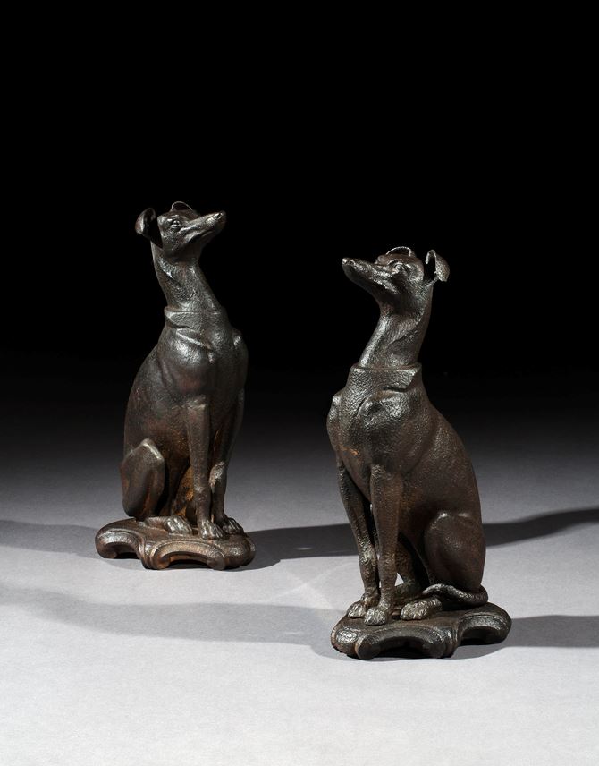 A pair of Victorian cast iron whippets | MasterArt